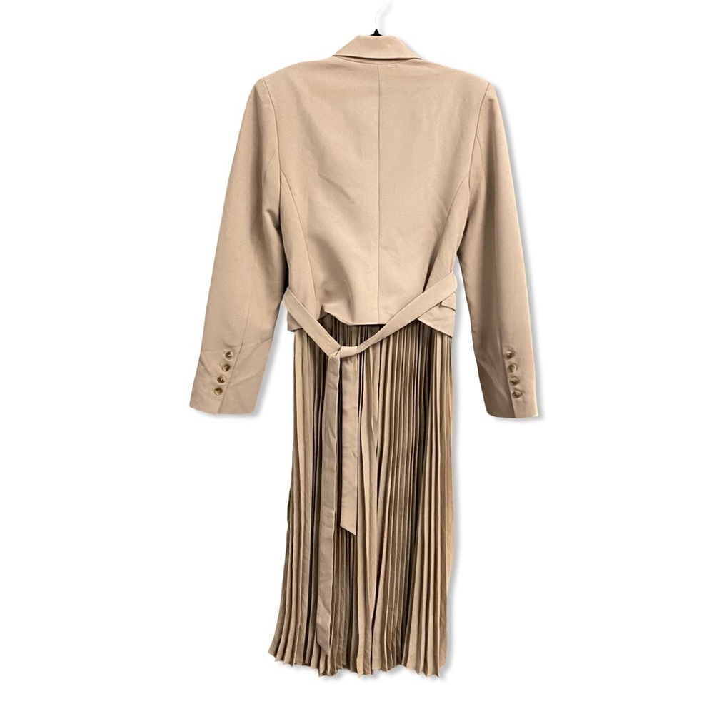 ASTR The Label Sekani Dress Camel Tan Midi Pleated Skirt jacket Revolve M - Picture 6 of 10